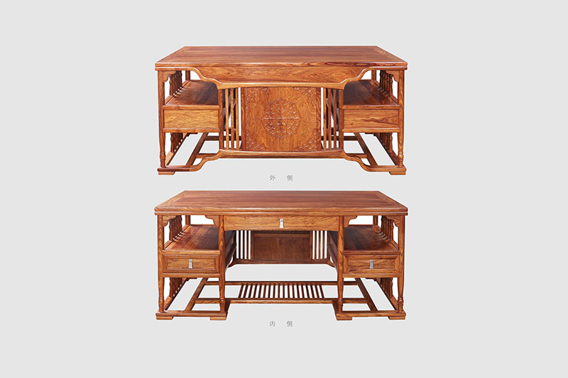 常德中式家居装饰书房桌椅组合家具效果图